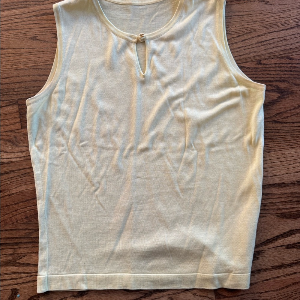 Chanel Cream Sleeveless Top